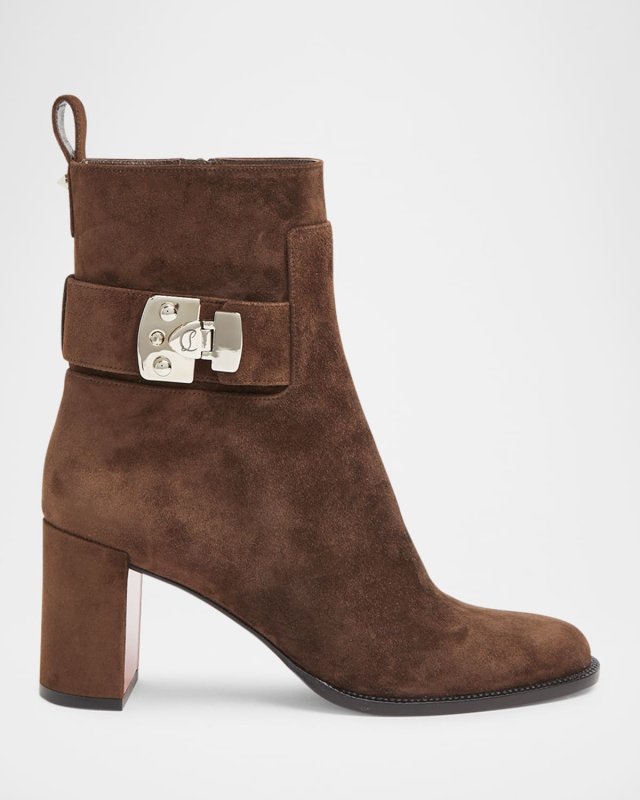 Lock Suede Red Sole Booties